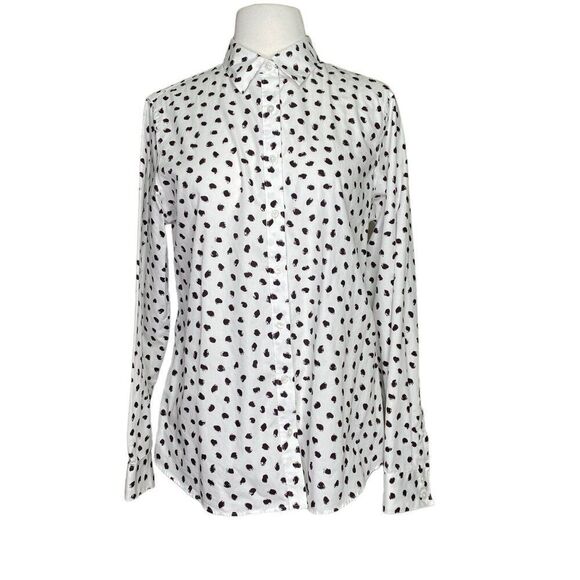 Lands' End Button Down Top Size 10 - Picture 1 of 5